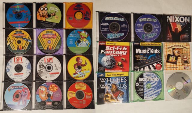 LOT OF 8 Vintage 1990-2000s PC CD-ROM Games, Music, and others USED  74299403101