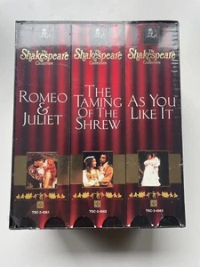 Shakespeare Collection Boxed Set (VHS/EP, 1997, 3 Movie Set) Rare, NEW & SEALED! - Foto 1 di 3