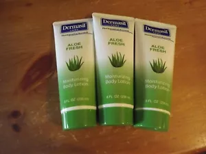 3 DERMASIL Moisturizing Body Lotion ALOE FRESH Dry Skin 8 oz. TUBES 24 OZ. - Picture 1 of 3