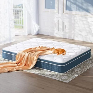8 Inch Memory Foam Twin Size Mattress Hybrid Foam Pocket Coils - In a Box - Picture 1 of 9
