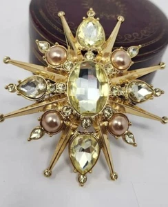 FABULOUS Hutton Wilkinson Starburst HUGE Statement Brooch - Picture 1 of 22