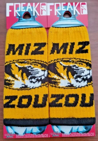 Lot of 2 FREAKER "MIZZOU" University Of Missouri FITS EVERY BOTTLE CAN BEVERAGE Cover