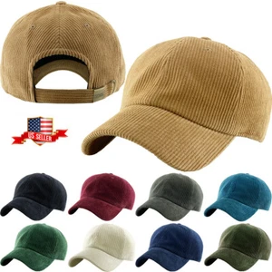 Corduroy Dad Hat Baseball Classic Adjustable Soft Plain Cap - Picture 1 of 76