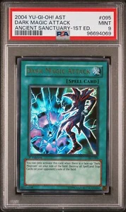 Yu-Gi-Oh! - Ancient Sanctuary Dark Magic Attack 2004 AST-095 1st Edition PSA 9 - Picture 1 of 2