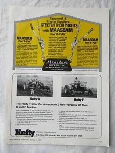 1976 Hefty G F Lawn and Garden Tractor Print AD Advertisement 5.5x8 - Picture 1 of 1