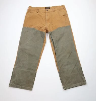 Pantalones de cepillo de campo de lona reforzada envejecida 37x29 Streetwear vintage años 90 para hombre Foto 1 de 4
