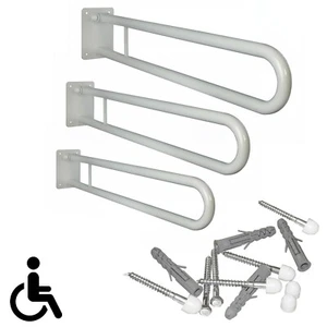 Asas plegables de apoyo Asas de sujeción Manijas plegables Manija de inodoro Baño 50cm-80cm Blanco - Imagen 1 de 12