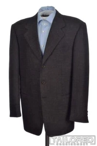 PAL ZILERI Brown Gray Woven 100% Wool Mens Blazer Sport Coat Jacket - 42 R - Picture 1 of 9