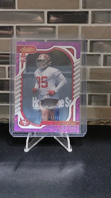 2022 Panini Absolute Purple 7/10 Drake Jackson #189 Rookie RC (49ers) - Image 1 of 3