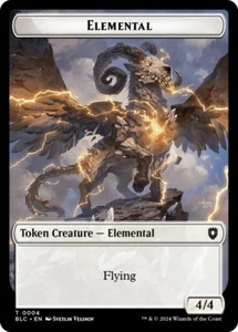 Elemental   Shark Double-Sided Token MTG BLC 4 16 Token NM - Picture 1 of 2