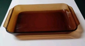 Vintage Anchor Hocking Fire King 440 Amber Glass 3 Quart Baking Dish 9" X 13" - Picture 1 of 11