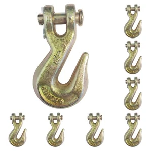 8 Pack G70 5/16" Clevis Grab Hook Flatbed Truck Trailer Transport Tow Chain Hook - Picture 1 of 10