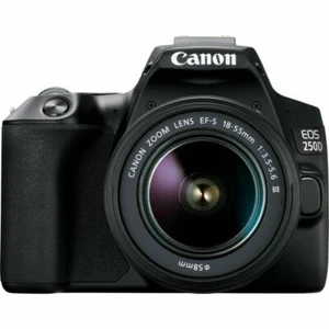 Canon EOS 250D/Rebel SL3 DSLR Camera with 18-55mm f/3.5-5.6 DC III Lens (Black) - Picture 1 of 8