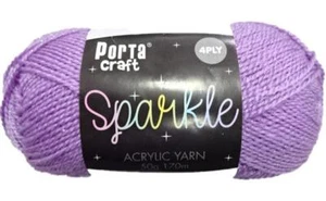 Sparkle Acryl Yarn 50g 170m 4ply Purple - Picture 1 of 2