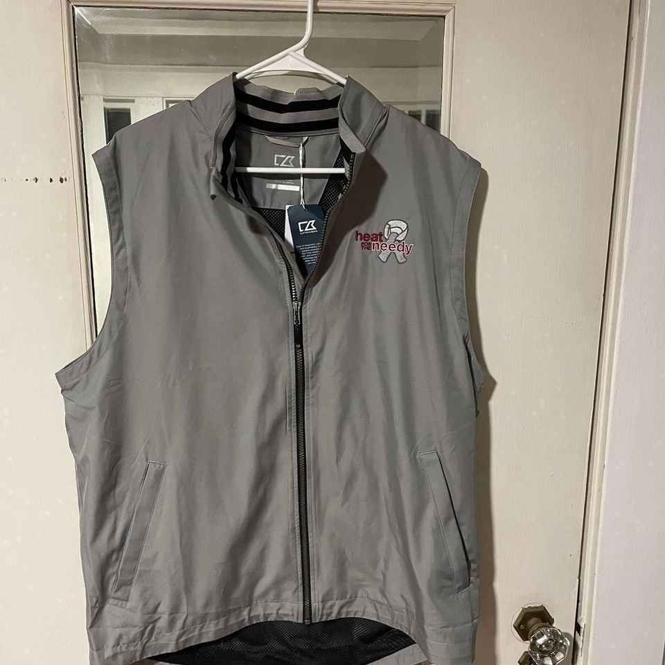 Chaleco cortavientos gris Cutter & Buck #rompevientos Foto 1 de 3