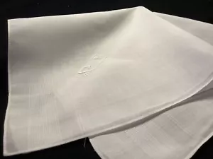 10850🌟 Vintage 1940s Gentlemen’s Monogram “J” Pocket Wedding Handkerchief- #1 - Picture 1 of 5