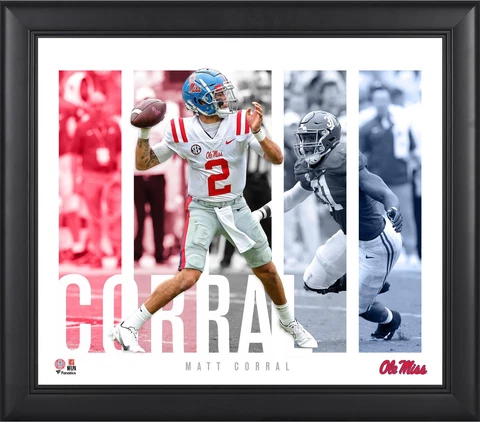 Matt Corral Ole Miss Framed 15" x 17" Player Panel Collage Cover