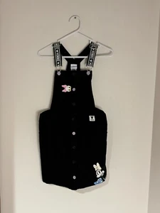 MINNIE MOUSE Black Kids Girls Pinafore Dress Size 7 - Picture 1 of 7