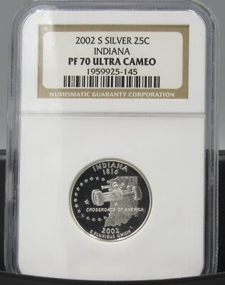 2002 S Indiana Silver NGC PF 70 UCAM - Image 1 of 2