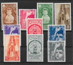 ITALY SG490/9 1937 CHILD WELFARE POSTAGE SET MTD MINT (p) - Picture 1 of 1