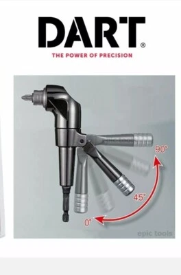 DART Right Angle 90 Degree Cordless Drill Magnetic Screwdriver Bit Attachment - Image 1 of 3