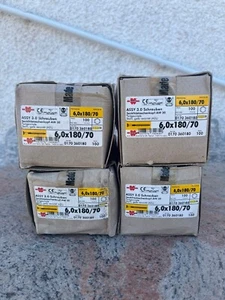 Viti per legno zincate Gialle Diam. 6 X 180/70 Wurth 100pz (1 Conf.) - Foto 1 di 2