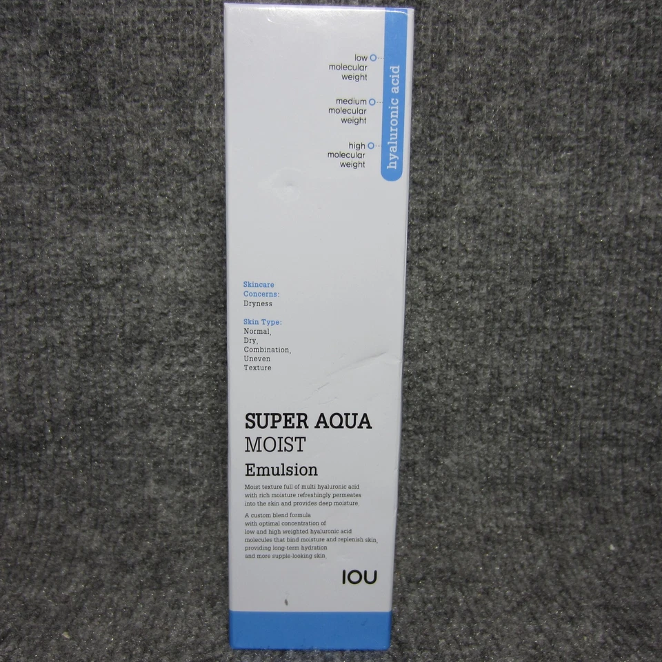 IOU Super Aqua Moist Emulsion with Hyaluronic Acid 300mL / 10.14oz NEW IN BOX - Image 1 of 3