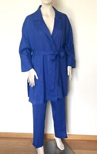 MARINA RINALDI, 100% Linen Suit -Jacket &Pants ,  Size 31 MR, 22W US, 52DE, 60IT