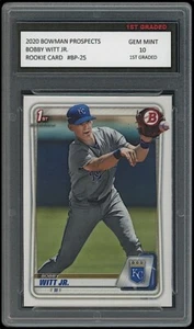 Tarjeta de novato Bobby Witt Jr. 2020 Bowman Prospects primer grado 10 MLB #BP-25 Royals - Imagen 1 de 1