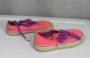 Vans Kinder Authentic Lite Hot Pink Lila Schnürsenkel Sneaker Mädchen Schuhe Größe 12,5 - Bild 1 von 7