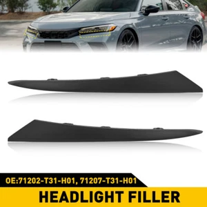 2x Headlight Molding Trim Lower Filler Left+Right For 2022-2024 Honda 4DR Civic - Picture 1 of 9