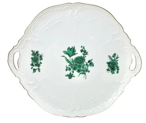 Rosenthal Group Classic Rose RARE GREEN Platter Sanssouci Handles 62 Aida 12.0" - Picture 1 of 7