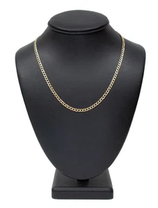 (MA4) 10K Two Tone Gold Diamond Cut Curb Link Chain 3.9 Grams 18" Long 3.5 mm - Picture 1 of 5