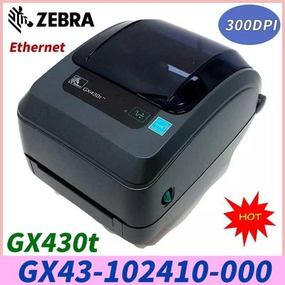 ZEBRA Gx430T Monochrome Thermal Transfer Desktop Printer Print GX43-102410-000 - Image 1 of 4