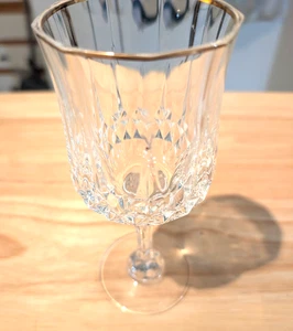 Vintage cristal d'arques longchamp copa de vino adorno dorado/cristal de plomo/7,25" - Imagen 1 de 5