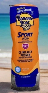 Loción protector solar ultra deportiva para barco banana talla adicional FPS 50+ clínicamente probada - Imagen 1 de 9