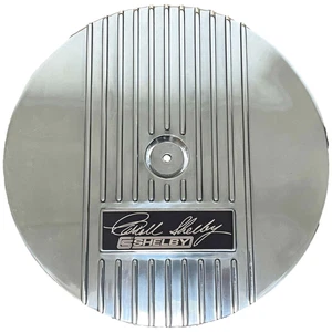 Kit Limpiador de Aire Redondo Carroll Shelby Signature 13" - Fondo Negro - Pulido - Imagen 1 de 6