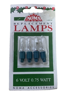 Noma 6v 0.75w Clear Replacement Bulbs For Push In Christmas Lights + 1 Fuse Bulb - Image 1 of 2