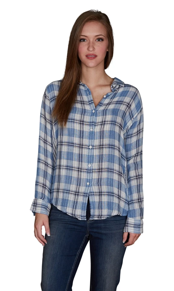 Velvet by Graham & Spencer Yana Long Sleeve Button Up Top - Image 1 of 1