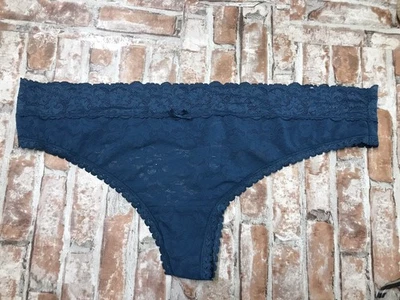 Tanga Panty Turquesa Rara Talla Grande 22/24 Lane Bryant Cacique Elástico Encaje Nuevo sin Etiquetas Foto 1 de 4