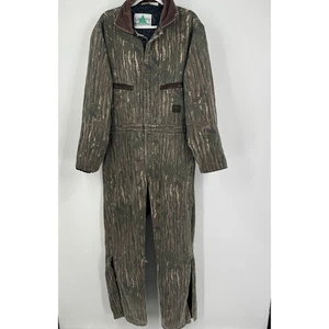 Vintage Liberty Mens Camo Coveralls Mens L Insulated Workwear Outdoor Rugged - Picture 1 of 9