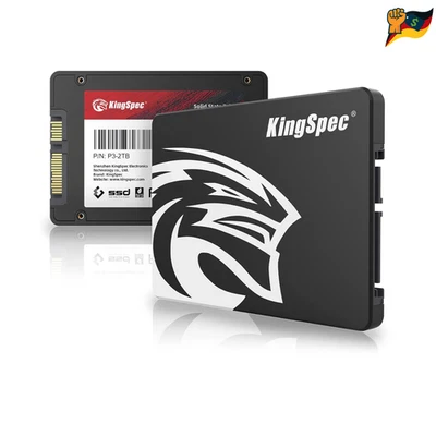 KingSpec 2TB 2.5" SATA SSD, SATA 3 SSD Festplatte Interni 3D NAND Flash, 2 5 ... - Bild 1 von 4