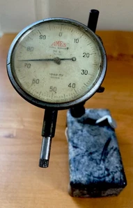 Indicador medidor de esfera AMES vintage con base magnética GENERAL - Imagen 1 de 6