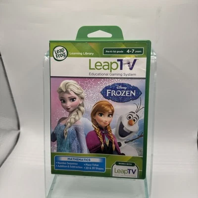 Frozen Game For Leap Frog TV Educational Gaming System Disney Mathematics 2015 - Image 1 of 4
