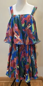 Neu mit Etikett Alden Adair Carrie Kleid blau Flock Größe Small - Bild 1 von 10