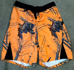 Pantalones Cortos de Natación Mossy Oak Para Hombres Grandes Forrados en Naranja Carga - Imagen 1 de 8