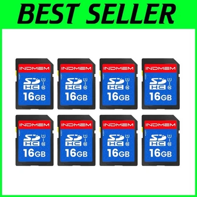High-Speed 16GB SD Card Pack - 8 Class 10 MLC Memory Cards for Devices - Image 1 of 4