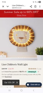 Childrens Wall Light - Picture 1 of 1