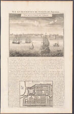 Chatelain - Surat & Batavia. 128a - 1718 Atlas Historique Engraving