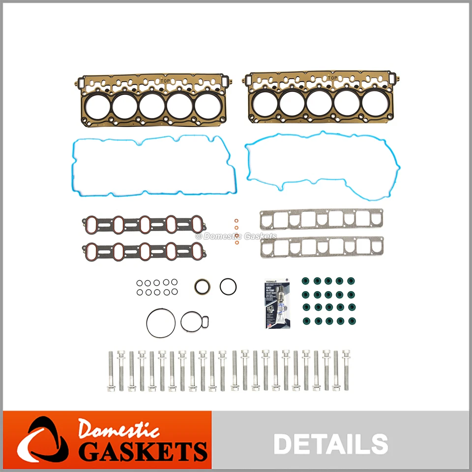 Juego de pernos de junta de culata para Dodge Ram 1500 Viper 2003-2006 8,3 L OHV V10 20V Foto 1 de 4